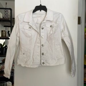 Liverpool white brushed denim jacket